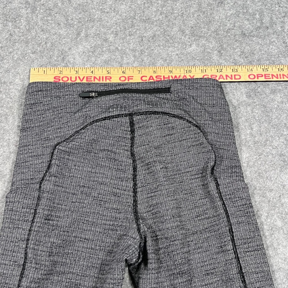 Lululemon‎ Athletic Teeny Tooth White Black Speed Up 28" Tights Women's Size 6 - Picture 6 of 8